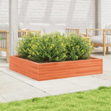 Garden Planter Wax Brown 110x110x23 cm Solid Wood Pine 847215