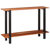 Console Table with Shelf Brown and Black 110 x 30 x 75 cm 4104003