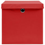 ZNTS Storage Boxes with Covers 10 pcs 28x28x28 cm Red 325222