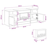 Electric Fireplace Concrete 98 x 28.5 x 40.5 cm Engineered wood 8021194