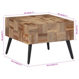 Coffee Table Grey 55x55x40 cm Solid Reclaimed Teak 358521