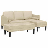 Sofa Set 2 pcs Cream 173 x 131 x 67 cm Fabric 3329258