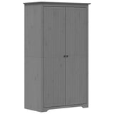 Wardrobe "BODO" Grey 99x53,5x173 cm Solid Wood Pine 355061