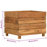 Raised Bed Varying shades of teak Solid teak wood, steel Medium 47421