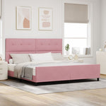ZNTS Bed Frame Pink 200x200 cm Velvet 3344968