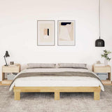 Bed Frame without Mattress 180x200 cm Solid Wood Oak 851954