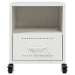 ZNTS Bedside Cabinet White 36x39x43.5 cm Steel 846714