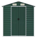 Garden Shed Green 191x470x198 cm Galvanised Steel 3188235