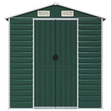 Garden Shed Green 191x470x198 cm Galvanised Steel 3188235