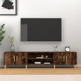 TV Cabinet Smoked Oak 180x31.5x40 cm Engineered Wood 816261