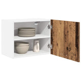 Hanging Cabinet 2 pcs Old Wood and White 50 x 31 x 40 cm 884159