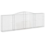 Arched Gabion Baskets 3 pcs 400x30x120/140 cm Galvanised Iron 3146880