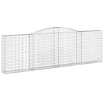 Arched Gabion Baskets 8 pcs 400x30x120/140 cm Galvanised Iron 3146885