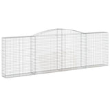 Arched Gabion Baskets 8 pcs 400x30x120/140 cm Galvanised Iron 3146885