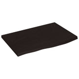 ZNTS Bathroom Countertop Dark Brown 60x40x cm Treated Solid Wood 3156201