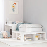 Bedside Cabinet with Desk White 232x122x75 cm Solid Wood Pine 855751