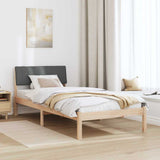 Bed frame Brown and dark grey 90 x 200 cm Solid pine wood 878705