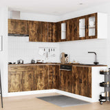 11 Piece Kitchen Cabinet Set "Porto" Smoked Oak Engineered Wood 3314936