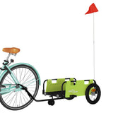 Bike Trailer Green Oxford Fabric and Iron 94186