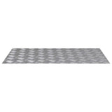 Stair Tread Rectangular 4 pcs Silver 80 x 50 cm Aluminium 4104358