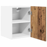 Hanging Cabinet 2 pcs Old Wood and White 30 x 31 x 40 cm 884127