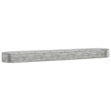 Garden Raised Bed Galvanised Steel 507x100x36 cm Silver 319012
