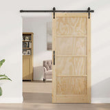 Sliding Door ORKDAL Brown 86 x 198.5 cm Solid Pine Wood 3333790