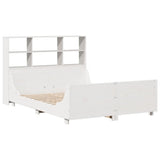 Bookcase Bed without Mattress White 160x200 cm Solid Wood 3323801