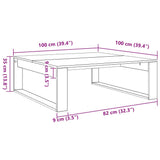 Coffee Table Artisan Oak 100x100x35 cm Engineered Wood 856691