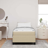 Bed Frame with Mattress Light Green Grey 90 x 190 cm Fabric 3399099