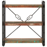 3-Tier Bookcase 77x30x80 cm Solid Wood Reclaimed and Iron 351109
