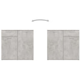 Sideboard Concrete Grey 160x36x75 cm Engineered Wood 3074931