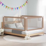 Toddler Safety Bed Rail Taupe 200x25 cm Fabric 10224
