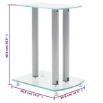ZNTS Aluminum Speaker Stands Transparent Safety Glass 2pcs 50138
