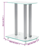 ZNTS Aluminum Speaker Stands Transparent Safety Glass 2pcs 50138