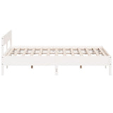 Bed Frame without Mattress White 180x200 cm Super King Solid Wood Pine 3216213