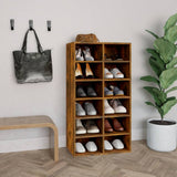 Shoe Rack Smoked Oak 54x34x100.5 cm Engineered Wood 815309