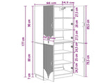 Cabinet Set 2 pcs High Gloss White Engineered Wood 3416785