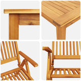 Garden Dining Set Folding 7 pcs Brown Solid Acacia Wood 3375620