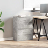 Cabinets with 2 Drawers 2 pcs Concrete Grey 60x31x40 cm Engineered Wood 858828