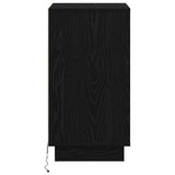Bedside Cabinet Black Oak 39 x 34.5 x 65 cm Engineered wood 869627