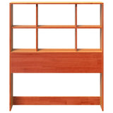 Headboard with Storage Wax Brown 100 cm Solid Wood Pine 855671