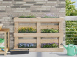 Flower Boxes for Euro Pallets 24 pcs Grey 36 x 13.5 x 9.5 cm 42037207