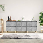 Sideboards 3 pcs Concrete Grey 60x35x70 cm Engineered Wood 3185771