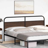 Replace Headboard Brown Oak 180 cm Steel and Engineered Wood 4100343