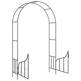 Garden Arch with Gate Black 138x40x238 cm Iron 47092