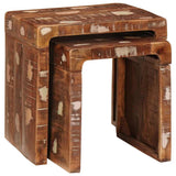 Nesting Tables 2 pcs Brown 46 x 40 x 46 cm Solid Reclaim Wood 4104560