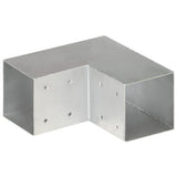 Post Connectors 4 pcs L Shape Galvanised Metal 91x91 mm 145470