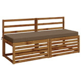 2-Piece Bench Cushions SOEST 2 pcs 100% Polyester Taupe 950245