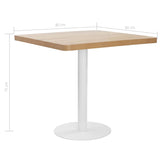 Bistro Table Light Brown 80X80 cm MDF 286432